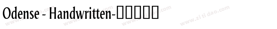 Odense - Handwritten字体转换